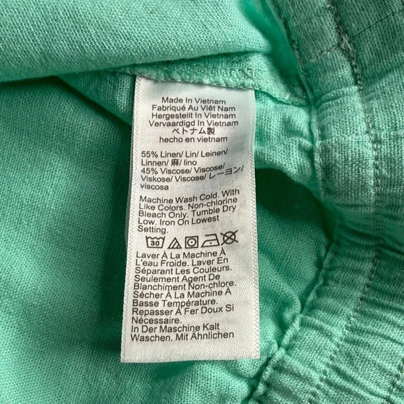 J. CREW FACTORY Sunwashed Mint Green Linen Blend Shorts - Picture 7 of 8